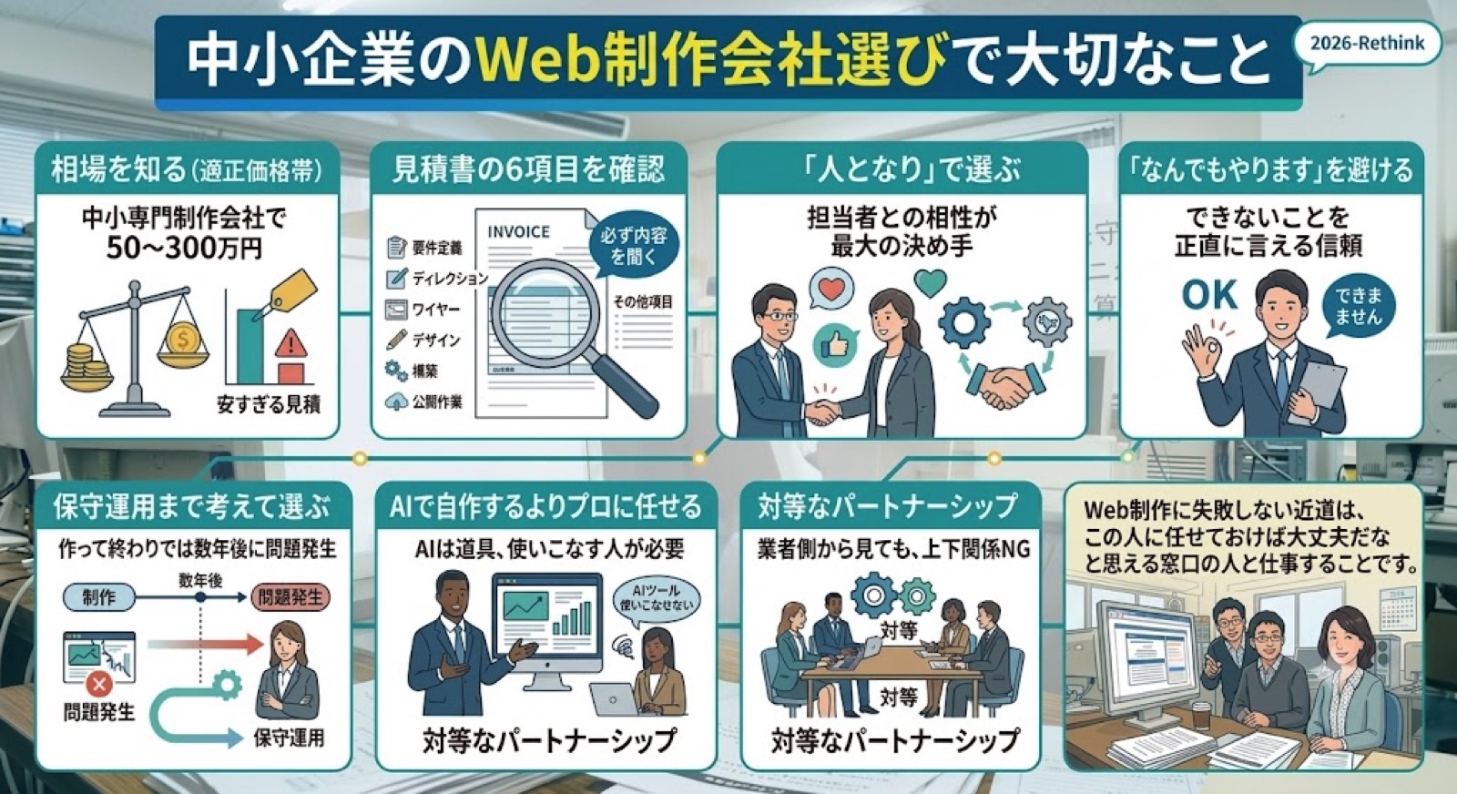 中小企業のWeb制作会社選びで大切なこと まとめ